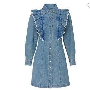 Sea New York ruffle mini shirt dress